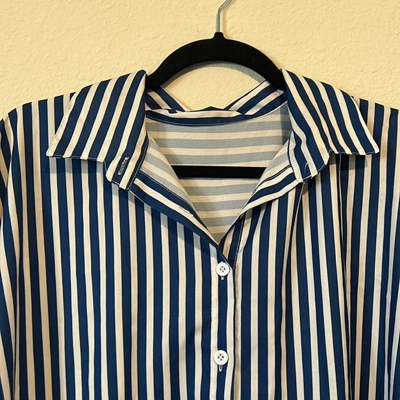 Hi-low button down tunic shirt - Picture 2 of 8